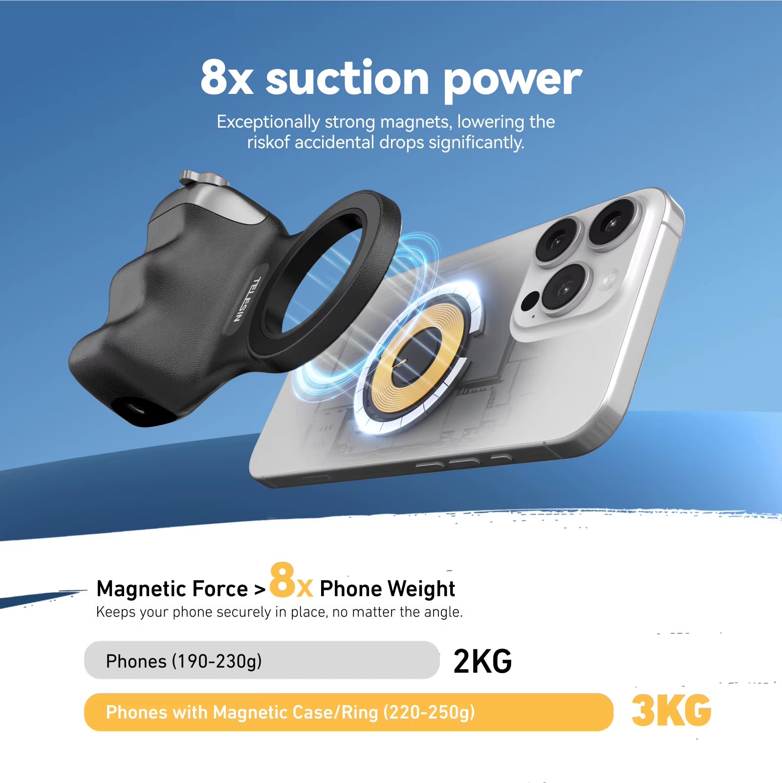 Magnetic Phone Camera Shoot Hand Grip Phone Holder Shooting Aid Remote Control Handle for Iphone HUAWEI SAMSUNG Phone