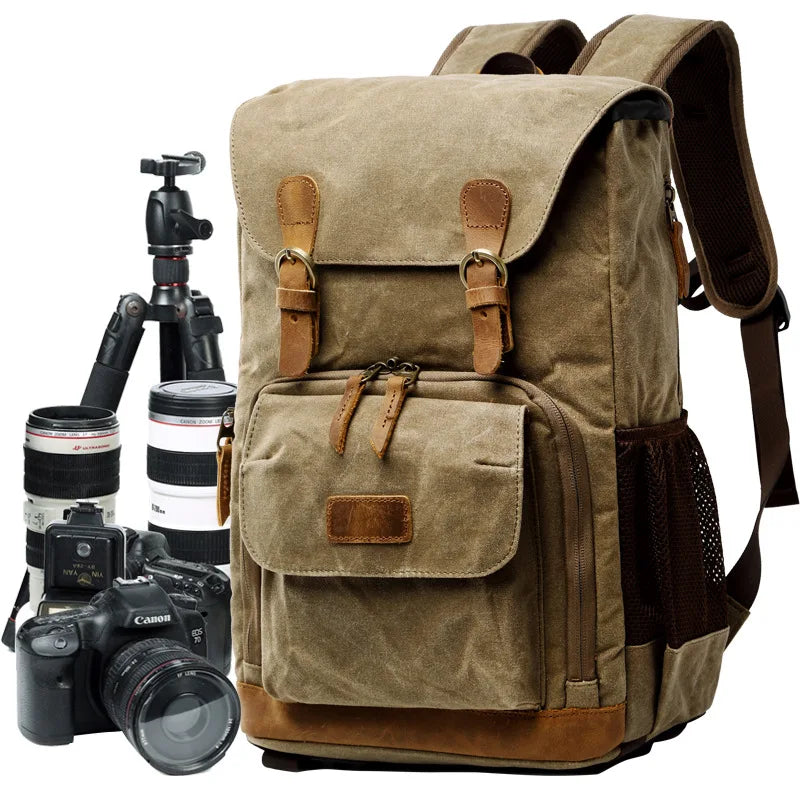 Stylish and Durable Waterproof Camera Backpack for All Your Photography Needs - Perfect for Fujifilm, Nikon, Canon, and Sony